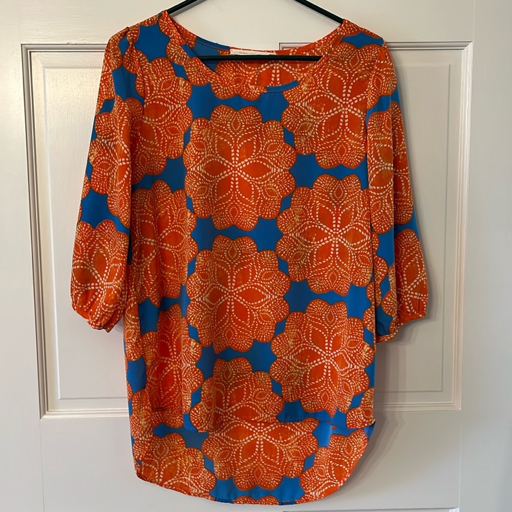 Peach Love Cream Super Cute Polyester Flowy Blouse